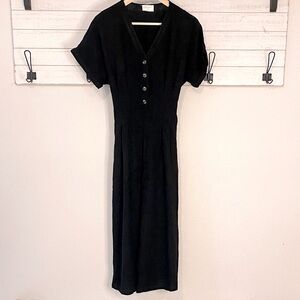 Chic Black Button-Front Jumpsuit